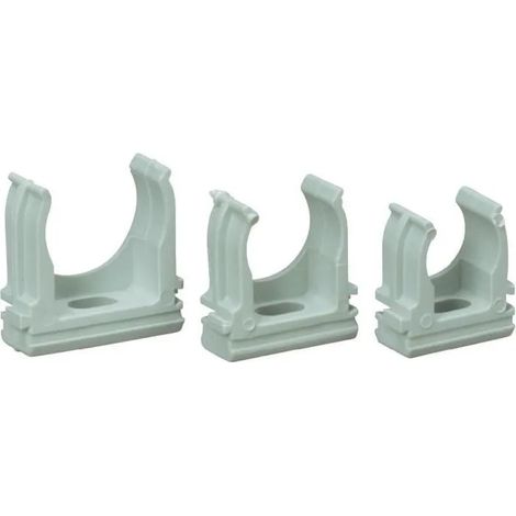 Abrazadera de cable heidemann klemmschelle en20 pack 10 gris