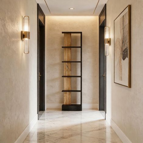 Scaffale moderno a più ripiani per soggiorno e ufficio, scaffale versatile per riporre oggetti, elegante scaffale per soggiorno (solo ripiano contenitore) (1/5)