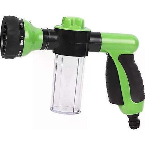 1PC High Pressure Foam Watering Can Car WaterSpray Head Hose Nozzle 8 Functions Garden Watering Gun YardSprinkler Watering Tools