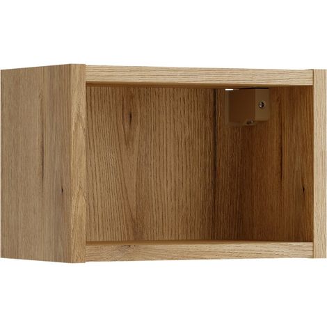 Cubo di arredamento per bagno VANO 30 cm in quercia sospeso con nicchia
