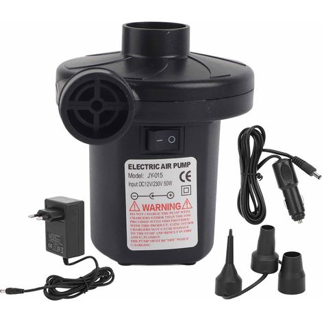 Tragbare elektrische Luftpumpe, Aufblaszubehör für Outdoor-Aktivitäten und Camping, 180–240 V AC/DC-Ladeanschluss (1/5)