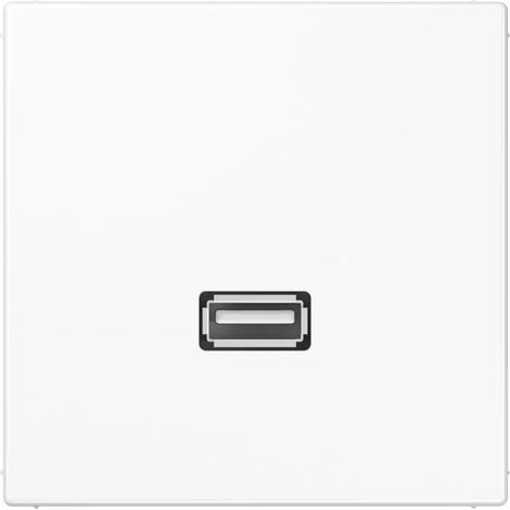 Jung Multimedia-Anschluss USB MA LS 1122 WW mit Tragring (1/2)