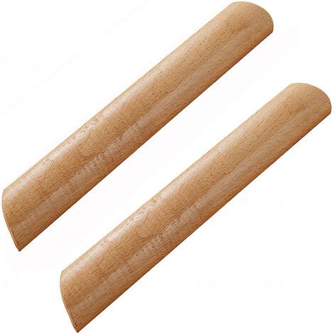 Lot de 10 Poignées de Placard en Bois Forme Éventail Poignée pour Meuble Tiroir avec Vis Entraxe 192mm (1/5)