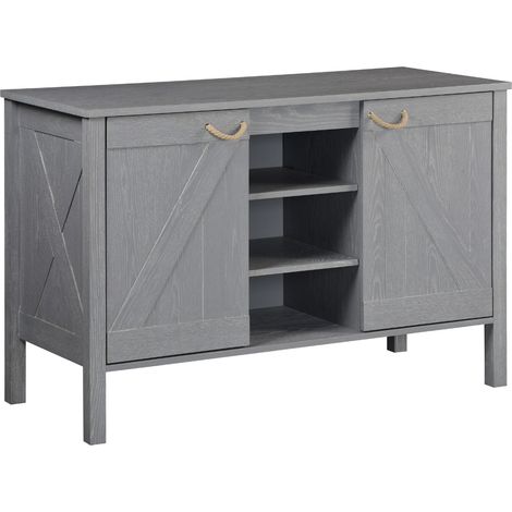 Mobile bagno doppio lavabo LUZIA L.120 x H.78 x P.50 cm rovere grigio