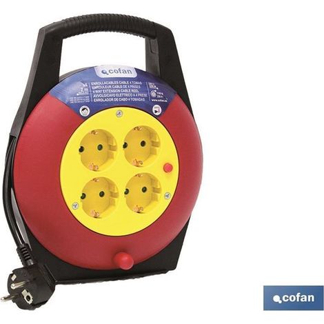 Enrouleur de câble 4t Câble. 7M (3x1,5mm)