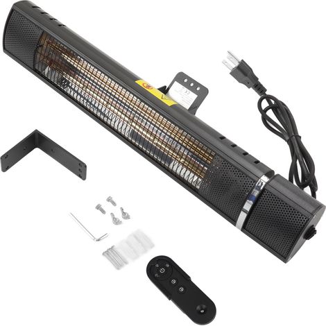 Radiateur électrique extérieur avec télécommande 3 vitesses 110V prise US IP65 chauffage infrarouge terrasse pour restaurant jardin (1/5)