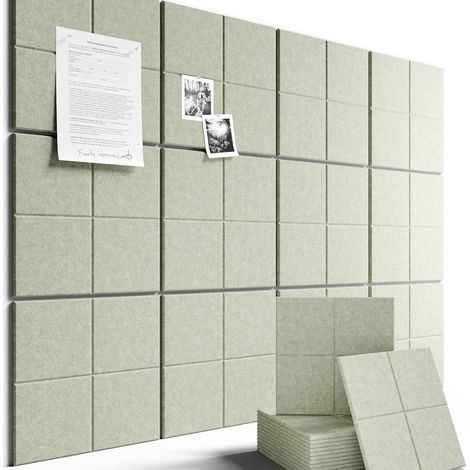 12 Panneaux Muraux Acoustiques en Feutre 30 × 30 cm, Design Croix, Isolation Phonique pour Maison et Bureau (1/5)