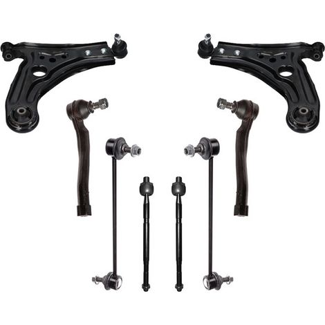 KIT BRACCIO OSCILLANTE 8 PEZZI COMPATIBILE CON DAEWOO KALOS Tre volumi (KLAS) 1.4 11.20 / Kit Sospensione Completo OE/OEM / Bracci Oscillanti + Testine Sterzo / Sostituzione Diretta OEM