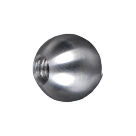 Deco Fer Forge – Boule de finition pour câble taraudée M6 – Inox 316 résistant aux intempéries – Diamètre extérieur 15mm – À coller ou visser