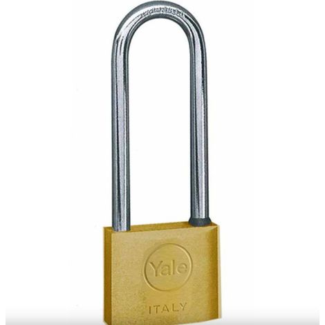 YALE LUCCHETTO OTTONE AD ARCO LUNGO 113 - mm.30 (1130030) 2 chiavi PZ 3 (1/2)