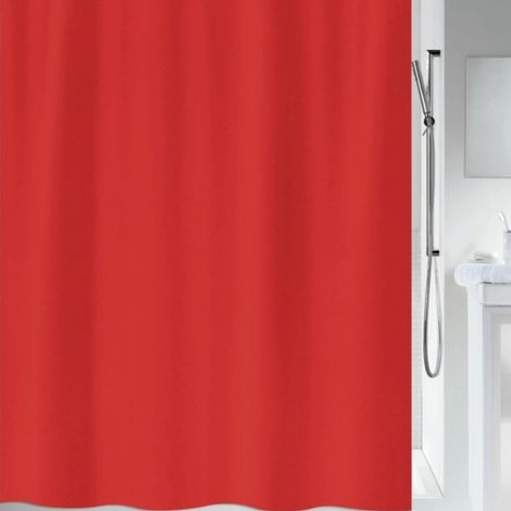 Rideau de douche Polyester PRIMO 120x200cm Rouge Spirella (1/4)