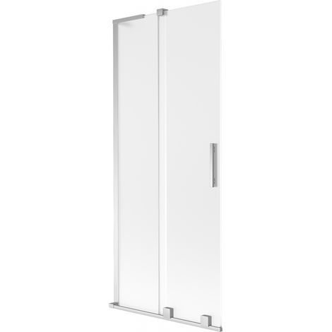 Mexen Velar L Badewannenwand 2-flügelig, verschiebbar 80 x 150 cm, matt, Chrom - 896-080-003-31-01 (1/2)