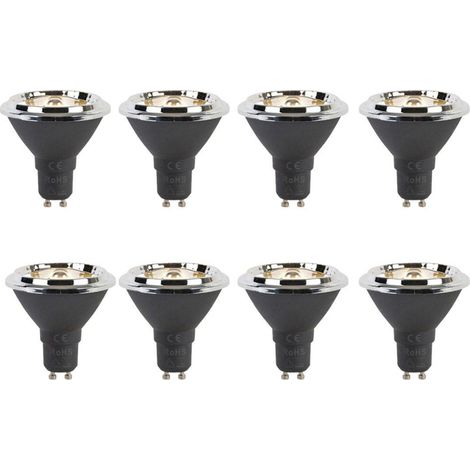 Luedd Lampe LED - set de 8 - GU10 - 6W - 2700K - 450LM - dimmable (1/5)