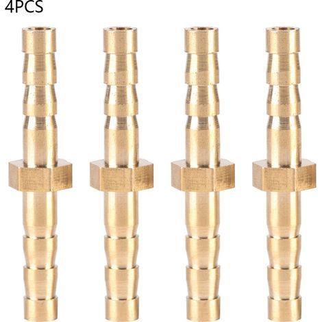 4 pcs 4--4mm Brass Fitting Hose Barb Tail Reducer Reducing Plug Connector (1/5)