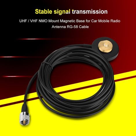 NMO UHF/VHF Magnetfuß für Autoradioantenne mit RG-58-Kabel