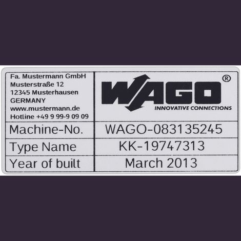 WAGO 210-804 210-804 Etiketten für Thermotransferdrucker  Beschriftungsfläche: 99 x 44 mm Silber Anz (1/2)