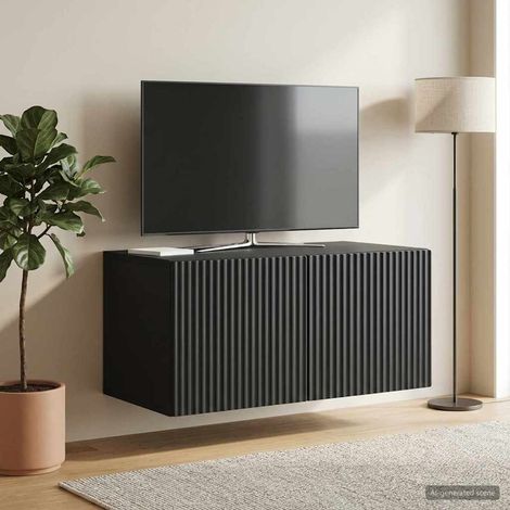 Wandmontierter TV-Schrank Schwarz 59,5 x 41 x 30 cm (1/5)