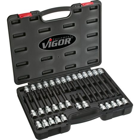 Vigor Steckschlüssel-Bit-Einsatz-Set 1/2" (12.5 mm) 32teilig V1917 (1/5)