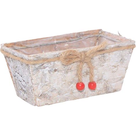 Vaschetta in corteccia e juta, 17,5x9H8 cm (kit da 10) (1/3)