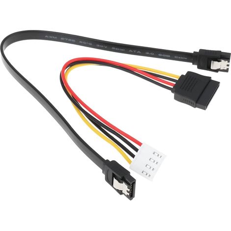 4-poliges HDD-Stromkabel mit SATA 3.0-Datenkabel, kompatibel mit Hikvision- und HiLook-NVR-Systemen (1/5)
