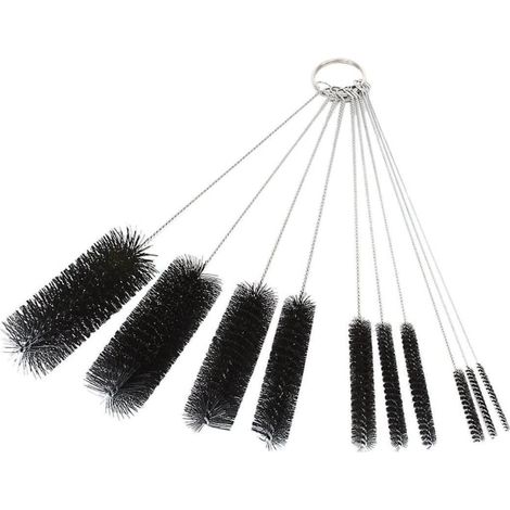 Brosses de nettoyage pour bouilloire et bec verseur, lot de 2, tuyau flexible, accessoire théière, brosse à long manche, entretien facile, acier inoxydable, usage domestique. (1/3)