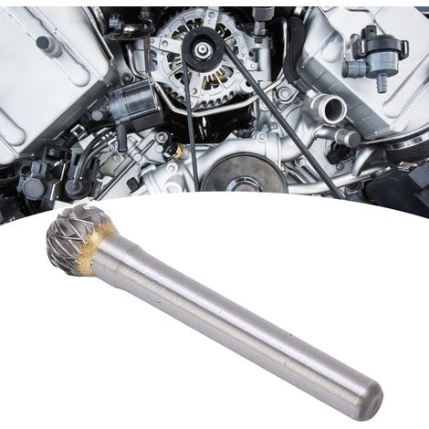 Lime rotative en carbure à double rainure avec tige de 6 mm de diamètre, adaptée au polissage de surface dans les applications aérospatiales, automobiles et marines (DX1009M06). (1/5)