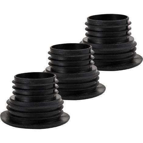 Packung mit 3 robusten Silikon-Dichtungsstreifen für Lufterfrischer, Waschmaschinen, Küchen und Badezimmer (schwarz) (1/5)