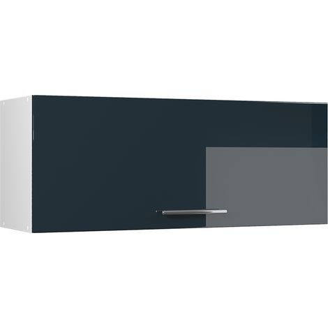 Hängeschrank Fame-Line, Dunkelblau Hochglanz/Weiß, 100 cm, Vicco (1/5)