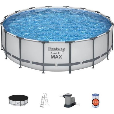 Bestway 5612Z Piscina Fuori Terra Steel Pro MAX Rotonda Da 488x122 Cm Con Pompa Filtro Da 5678 Lh (1/5)