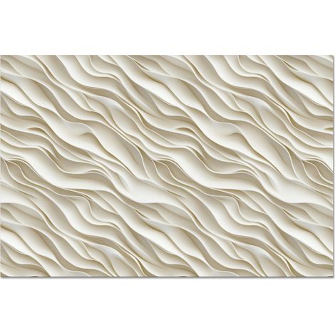 SALPICADERO DE COCINA Olas - Blanco - Minimalista 90x60 cm (1/3)
