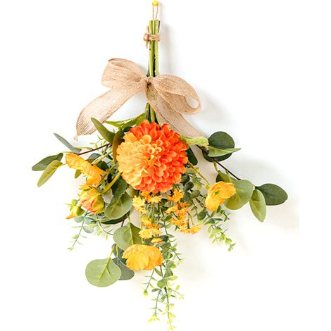 Bouquet artificiel mural de fleurs d'oranger pour mariage, décoration florale suspendue (1/5)