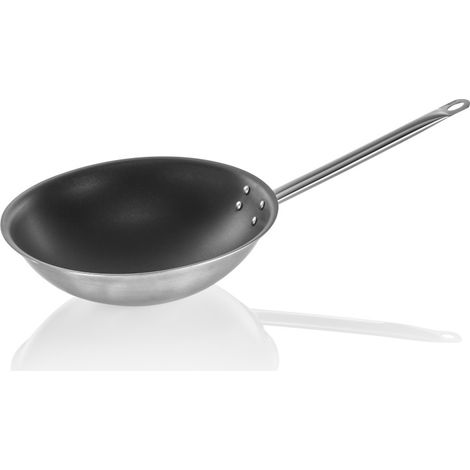 Wok fond rond antiadhésif COOKWARE 21 Ø 38 cm H 11 cm inox 18/10 - Was Germany (1/2)