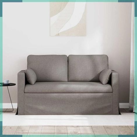 42024359 Canapé Taupe 139 x 78 x 80 cm tissu (1/5)