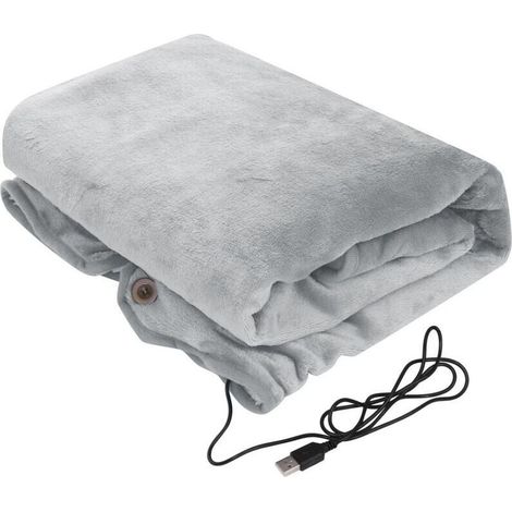 Coperta riscaldata Ulisem USB, coperta elettrica, morbida e confortevole, in flanella, lavabile in lavatrice, tensione di sicurezza 5V/2A, per viaggi, casa, (1/4)
