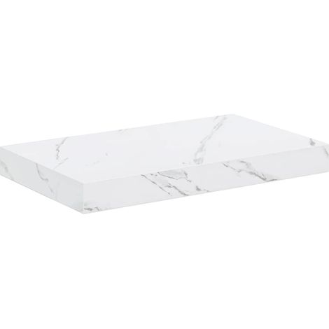 Maison Exclusive - Wandregal Weiß Marmor 40 x 23,5 x 4 cm Holzwer (1/5)