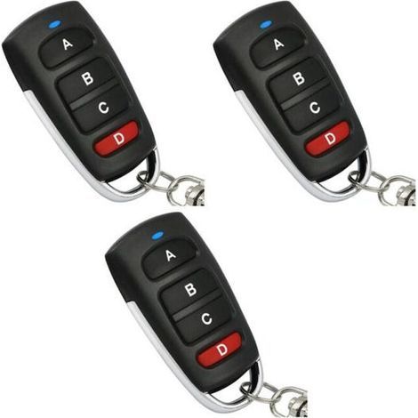 Télécommande universelle sans fil 433 MHz pour porte de garage et portail, avec émetteur RF.