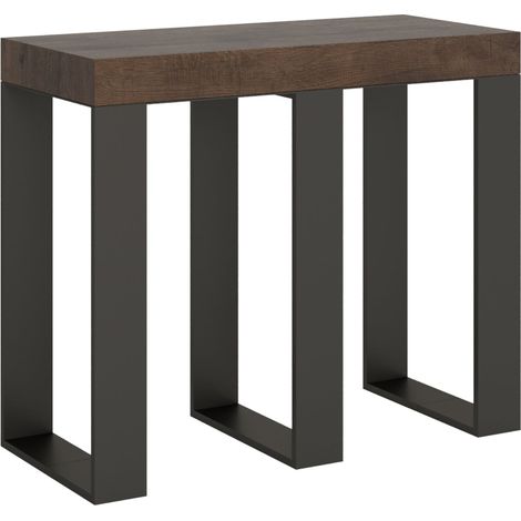 Tavolo consolle "Bari" allungabile in legno per sala da pranzo -Allungabile fino a 300 cm / Premium / Abete Natura (1/4)