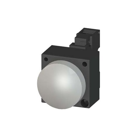 Indicatore Luminoso  con led integrato 24v ac/dc terminale a vite con supporto, Trasparente