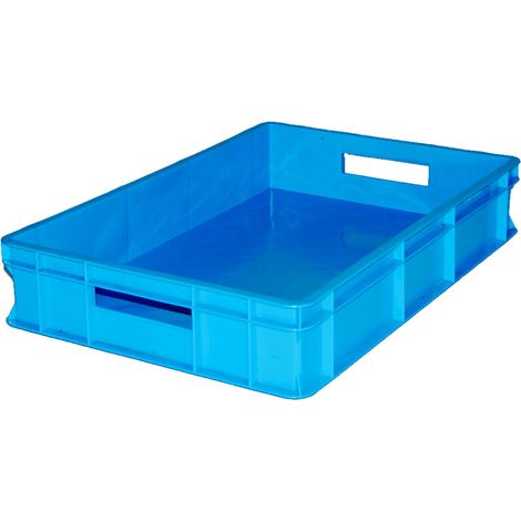 Contenedor de plástico azul 600x400x110