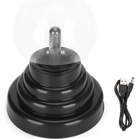Lampe de bureau USB en forme de boule plasma, décoration lumineuse pour enfant, cadeau original pour la maison. (1/5)