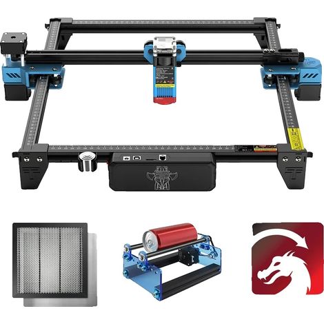 Machine de gravure laser, connectivité Wi-Fi, compatibilité avec divers matériaux, Kit 6, UE, TTS-55 Pro 40W (1/2)