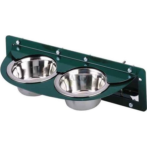 Mangiatoia rotante per Pappagalli e Uccelli 2 Contenitori, 40 x 17 x 10,5 cm