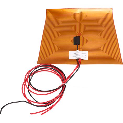 Tapis chauffant polyimide rapide adhésif puissant film chauffant imprimante 3D 300x300mm 12V 400W (1/5)