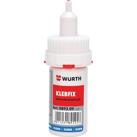 LOT de 2 - Colle cyanoacrylate Klebfix pour plastique, métal, caoutchouc - 19 ml - transparent