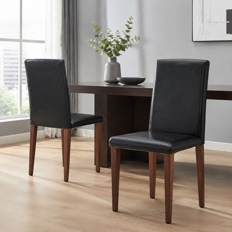 MEUBLIV Set di 2 sedie da pranzo 47 x 38 x 90 cm nere – schienale alto (1/5)