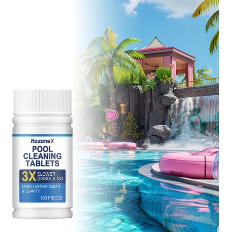 Pool cleaning tablets for hot spring pools, daily cleaning, algae control, scale removal, odor elimination, and quick-dissolving cleaning tablets -- 100pieces -- BIEMMEDUE (1/5)