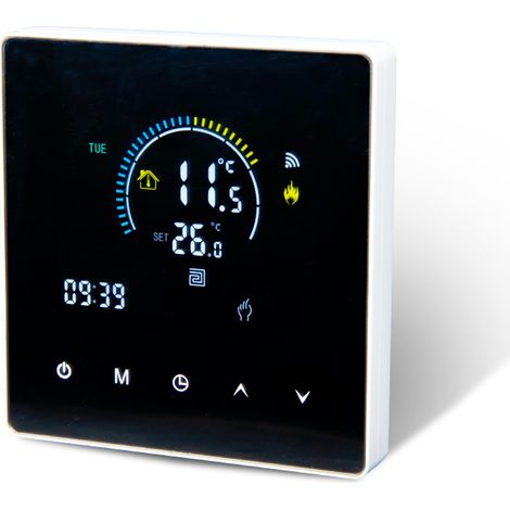Thermostat de sol chauffant WiFi intelligent K2H16A Tuya, écran tactile HD, programmation 7 jours