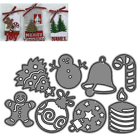 Ausstechformen aus Kohlenstoffstahl für Weihnachten, DIY-Schablonen für Karten und Alben, kreatives Stanzformenset, Bastelwerkzeug für kreative Hobbys. (1/5)