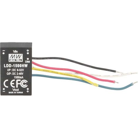 DC/DC Step Down Converter MW MEAN WELL LDD-1500HW 1500mA da DC9-56V a DC2-46V (1/3)
