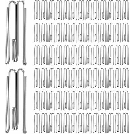 Faltenvorhanghaken, Vorhangclips und -nadeln aus Edelstahl, 4-Stift-Faltwerkzeug, Duschvorhangclips für Fenster (20 Stück) (1/4)